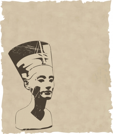 vector head of Nefertitiのイラスト素材