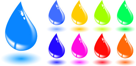 the vector color drop setのイラスト素材