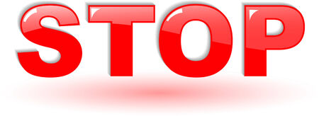 the red vector stop symbol on whiteのイラスト素材