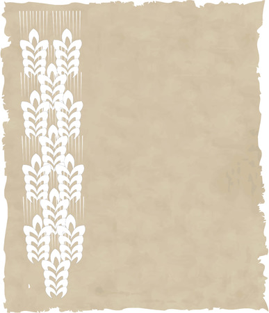 the vector wreath on old paperのイラスト素材