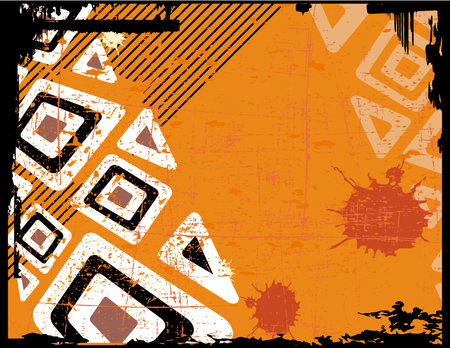 the ethnic vector retro grunge background のイラスト素材