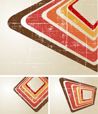 the vector retro grunge background setのイラスト素材