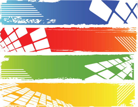 Set grunge banners with place for your text.のイラスト素材