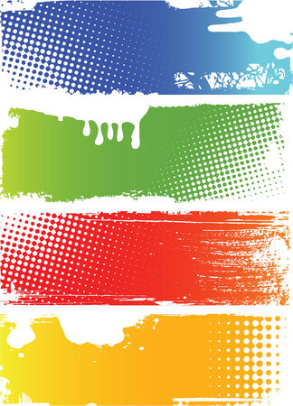 Set grunge banners with place for your text.のイラスト素材