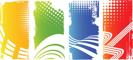 Set grunge banners with place for your text.のイラスト素材