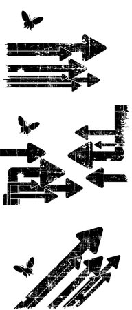 the black and white vector retro grunge background setのイラスト素材