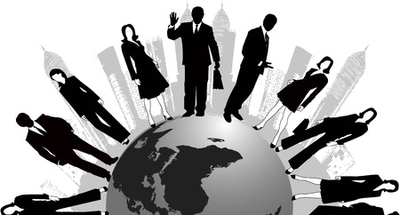 the business silhouetteのイラスト素材