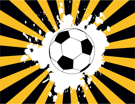 the vector grunge background with soccer ball のイラスト素材