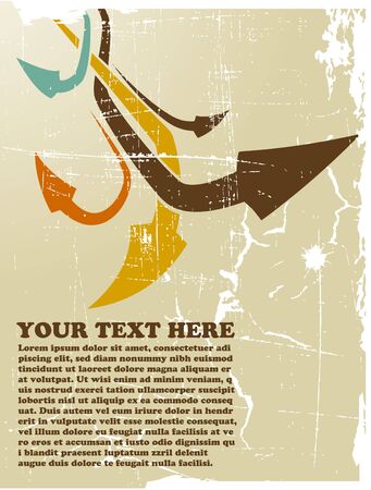 the retro grunge background のイラスト素材