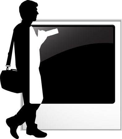 the Photographer's silhouette のイラスト素材