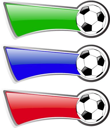 the color soccer banner setのイラスト素材