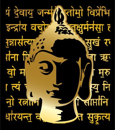 the  gold buddhaのイラスト素材