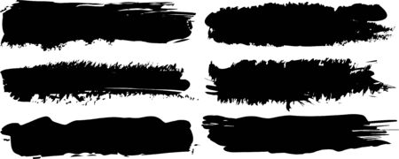  black banners setのイラスト素材