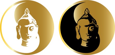 the gold buddhaのイラスト素材