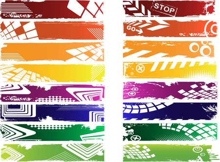 Set grunge banners with place for your text.のイラスト素材