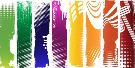 Set grunge banners with place for your text.のイラスト素材