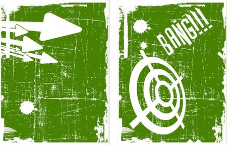 the abstract target on grunge background setのイラスト素材