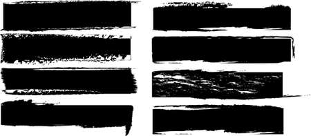  black banners setのイラスト素材