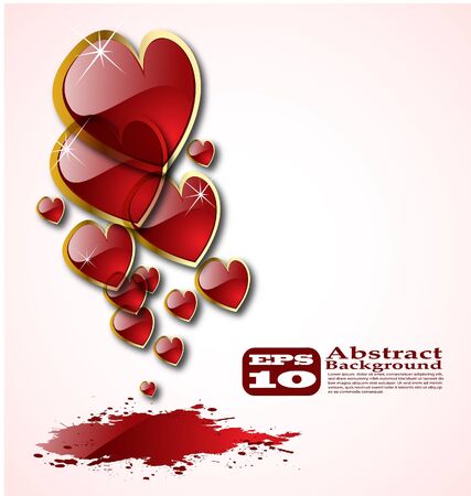 the vector abstract hearts background eps 10のイラスト素材