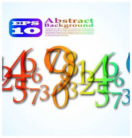 the abstract color number background eps 10のイラスト素材