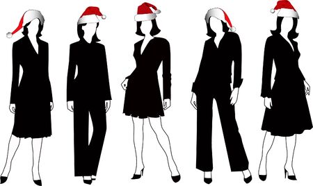 the vector business silhouette  のイラスト素材