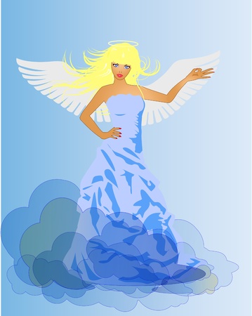 Angel and Devil retro womanのイラスト素材