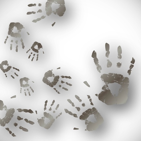 the vector hand print abstract color backgroundのイラスト素材