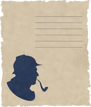 the vector silhouette pipe smokerのイラスト素材