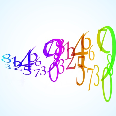 the abstract color number backgroundのイラスト素材