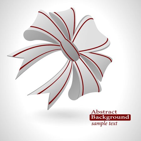 Red bow on a white backgroundのイラスト素材