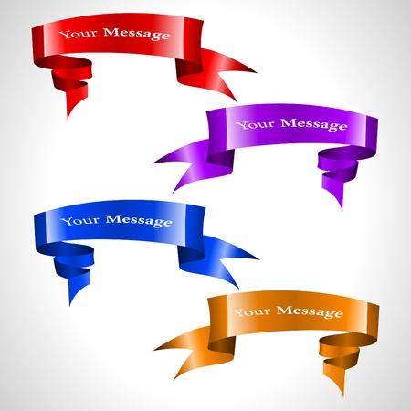 the vector colored ribbon streamのイラスト素材