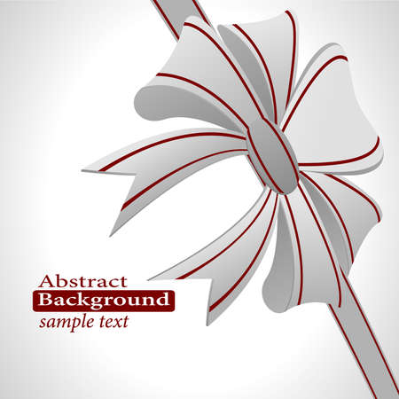 Red bow on a white backgroundのイラスト素材