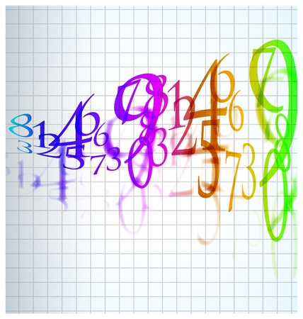 the abstract color number backgroundのイラスト素材