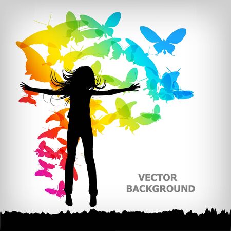 the abstract square colorful backgroundのイラスト素材