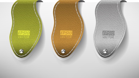 Stylized Color Leather Stickerのイラスト素材
