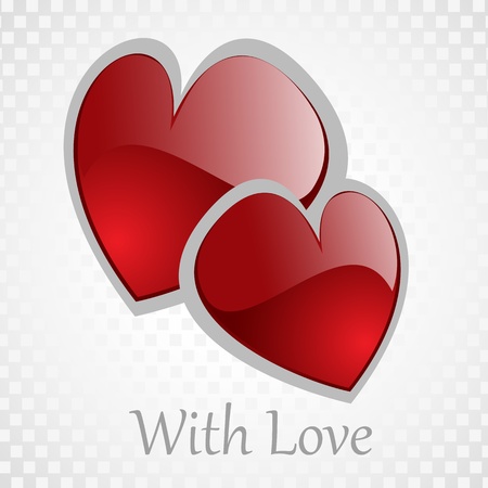 Vector background Day Valentine on Whiteのイラスト素材