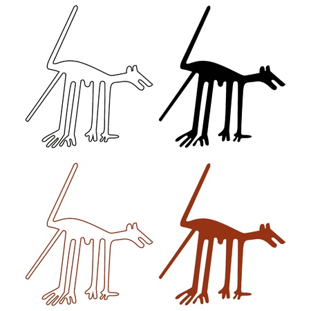 Nazca Lines Set - Vector illustrationのイラスト素材