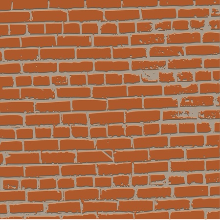 grunge bricked wall background - vector illustrationのイラスト素材