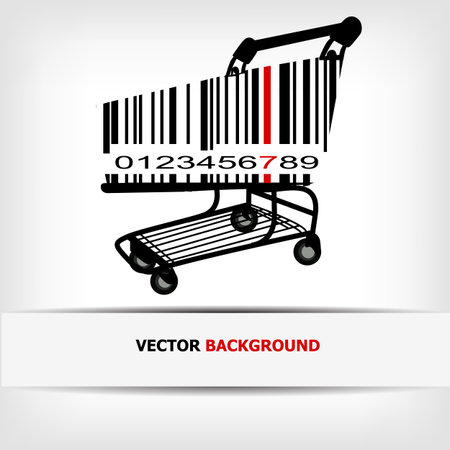 Barcode image with red strip -  illustrationのイラスト素材