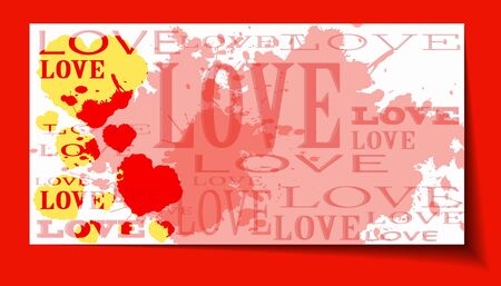 Heart from paper Valentines day card grunge background - vector illustrationのイラスト素材