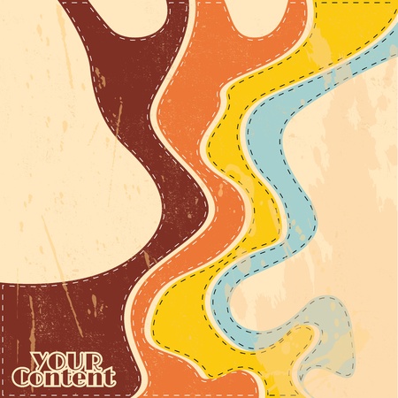 retro abstract strips background illustrationのイラスト素材