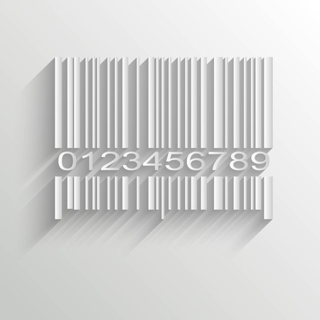 Barcode image on red background - vector illustrationのイラスト素材