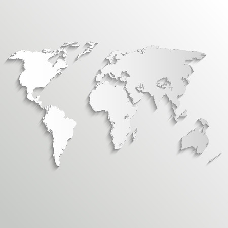 Abstract background with world map on white - vector illustrationのイラスト素材
