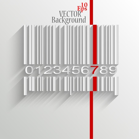 Barcode image on white background - vector illustrationのイラスト素材