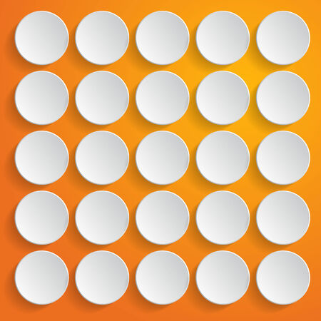 White circles on orange background - vector illustrationのイラスト素材