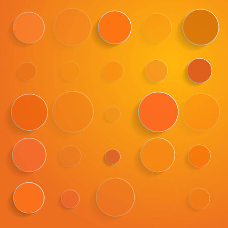 Color circles on orange background - vector illustrationのイラスト素材