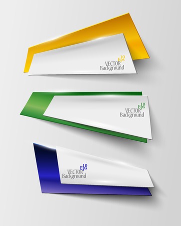 abstract geometric banner in Brazil color - vector illustrationのイラスト素材