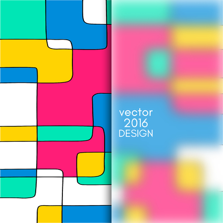 Multi color Design Templates with Frosted Glass Insert. Geometric Abstract Modern Background.のイラスト素材