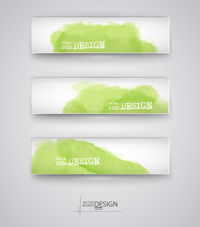 Business design templates. Set of Banners with Colored Backgrounds. Paint Abstract Modern Decoration. Vector Illustration.のイラスト素材