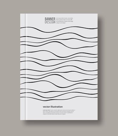 Abstract design templates. Brochures Black and White style. Vintage frames and backgrounds. Vector Illustration.のイラスト素材